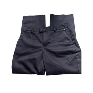 Soëur Newton Navy Cropped Cotton Blend Pants Size 40—Tailored Parisian Style